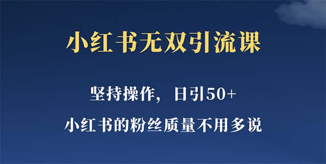 小红书无双课一天引50+女粉，不用做视频发视频，小白也很容易上手拿到结果-学知网