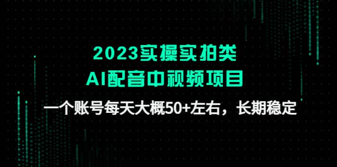 2023实操实拍类AI配音中视频项目，一个账号每天大概50+左右，长期稳定-学知网