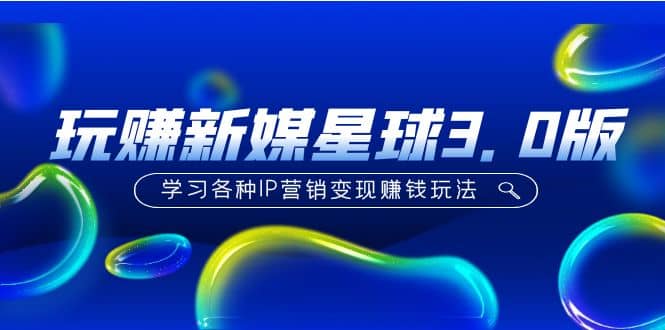 《玩赚新媒星球3.0版》学习各种IP营销变现玩法（价值498）-学知网