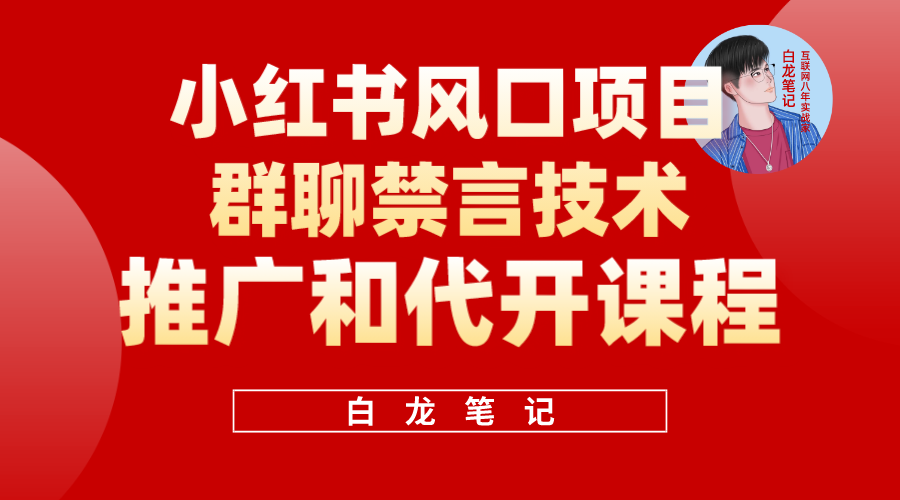 小红书风口项目日入300+，小红书群聊禁言技术代开项目，适合新手操作-学知网