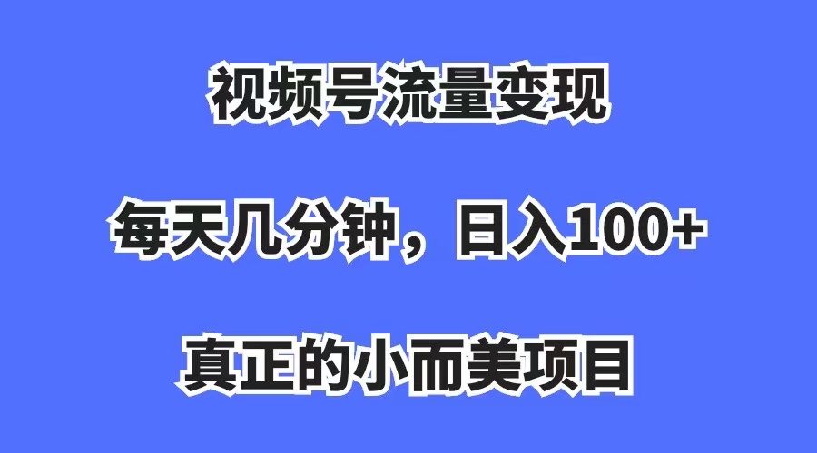 视频号流量变现，每天几分钟，收入100+，真正的小而美项目-学知网