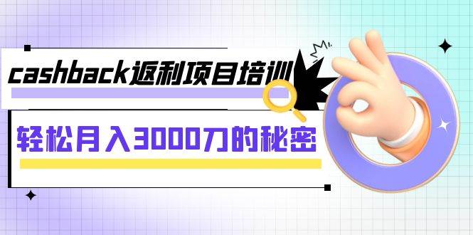 cashback返利项目培训：轻松月入3000刀的秘密（8节课）-学知网