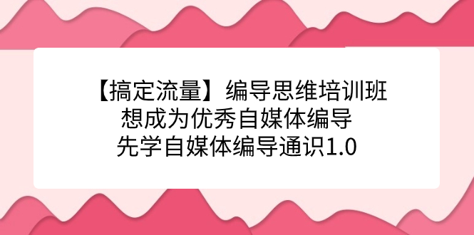 【搞定流量】编导思维培训班，想成为优秀自媒体编导先学自媒体编导通识1.0-学知网