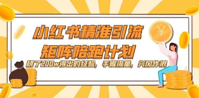 小红书精准引流·矩阵陪跑计划：烧了200w得出的经验，手握流量，兴风作浪！-学知网