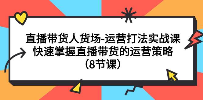 直播带货人货场-运营打法实战课：快速掌握直播带货的运营策略（8节课）-学知网