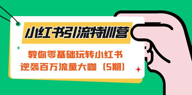 小红书引流特训营-第5期：教你零基础玩转小红书，逆袭百万流量大咖-学知网