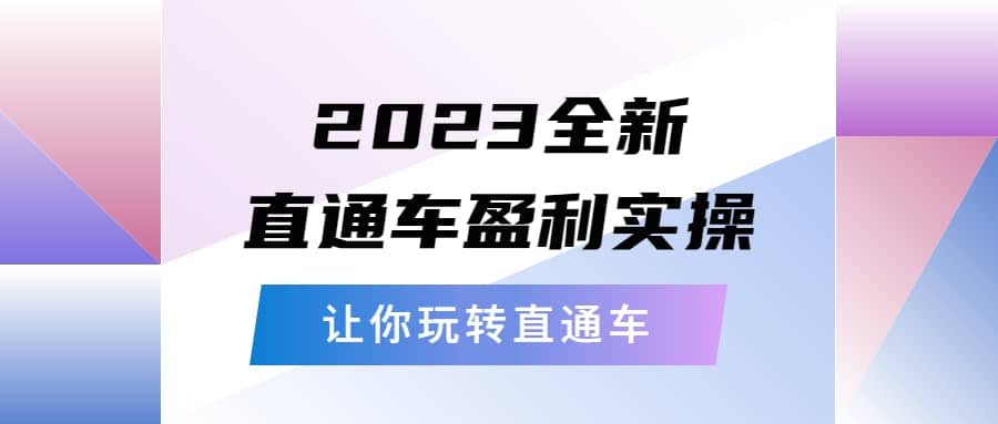 2023全新直通车·盈利实操：从底层，策略到搭建，让你玩转直通车-学知网