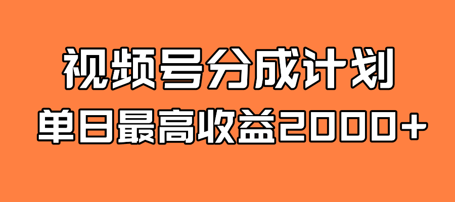 全新蓝海 视频号掘金计划 日入2000+-学知网