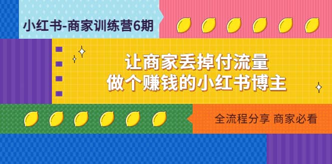 小红书-商家训练营12期：让商家丢掉付流量-学知网