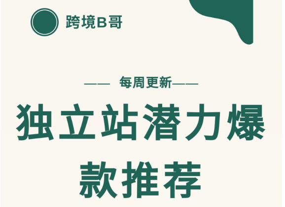 【跨境B哥】独立站潜力爆款选品推荐，测款出单率高达百分之80（每周更新）-学知网