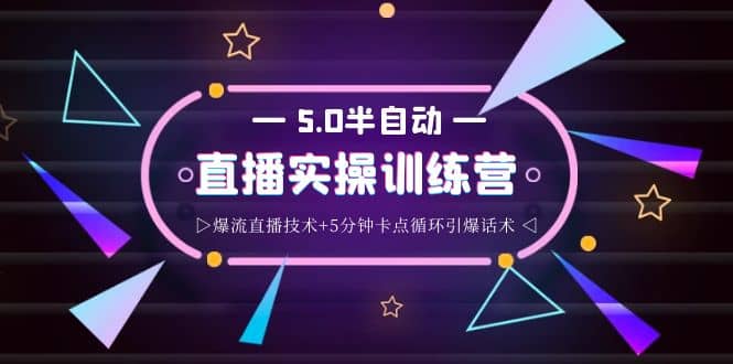 蚂蚁·5.0半自动直播2345打法，半自动爆流直播技术+5分钟卡点循环引爆话术-学知网