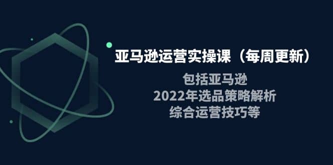 亚马逊运营实操课（每周更新）包括亚马逊2022选品策略解析，综合运营技巧等-学知网