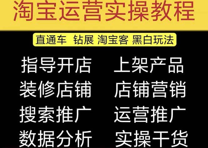 2023淘宝开店教程0基础到高级全套视频网店电商运营培训教学课程（2月更新）-学知网