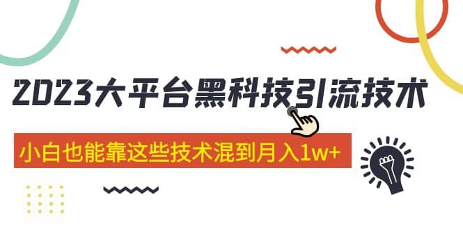 价值4899的2023大平台黑科技引流技术 29节课-学知网