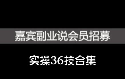 嘉宾副业说实操36技合集，价值1380元-学知网