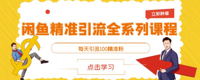 闲鱼精准引流全系列课程，每天引流100精准粉【视频课程】-学知网