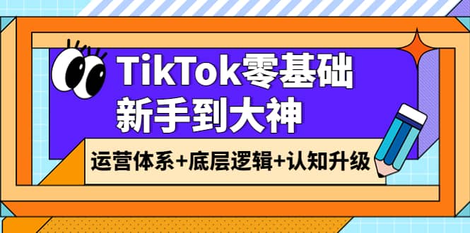 TikTok零基础新手到大神：运营体系+底层逻辑+认知升级（9节系列课）-学知网