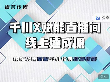 枫芸传媒-线上千川提升课，提升千川认知，提升千川投放效果-学知网