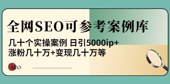 《全网SEO可参考案例库》几十个实操案例-学知网