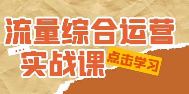 流量综合·运营实战课：短视频、本地生活、个人IP知识付费、直播带货运营-学知网