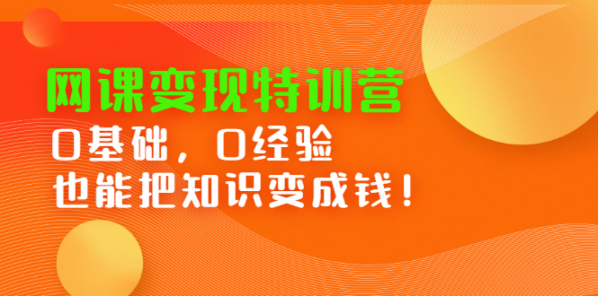 网课变现特训营，0基础，0经验也能把知识变成钱-学知网