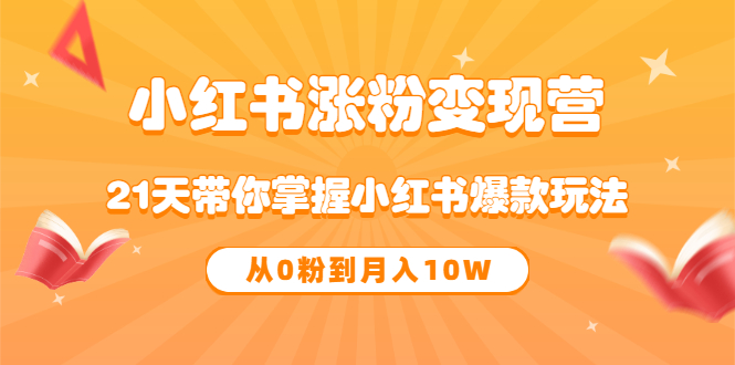 《小红书涨粉变现营》21天带你掌握小红书爆款玩法 从0粉到月入10W-学知网