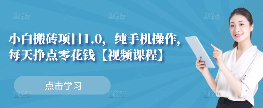 小白搬砖项目1.0，纯手机操作，每天兼职挣点零花钱-学知网