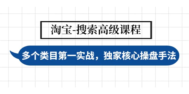 淘宝-搜索高级课程：多个类目第一实战，独家核心操盘手法-学知网