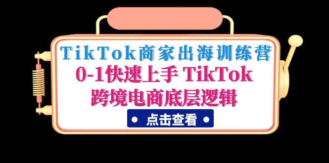 TikTok商家出海训练营：0-1快速上手 TikTok跨境电商底层逻辑(无水印)-学知网