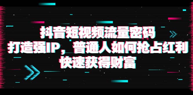 抖音短视频流量密码：打造强IP，普通人如何抢占红利，快速获得财富-学知网