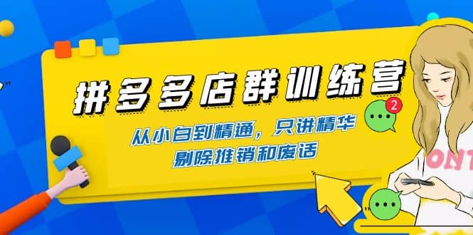 拼多多店群训练营：从小白到精通，只讲精华，剔除推销和废话-学知网