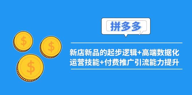 2022拼多多：新店新品的起步逻辑+高端数据化运营技能+付费推广引流能力提升-学知网