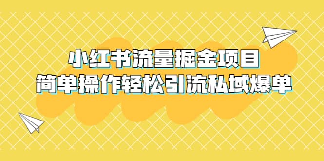 外面收费398小红书流量掘金项目，简单操作轻松引流私域爆单-学知网