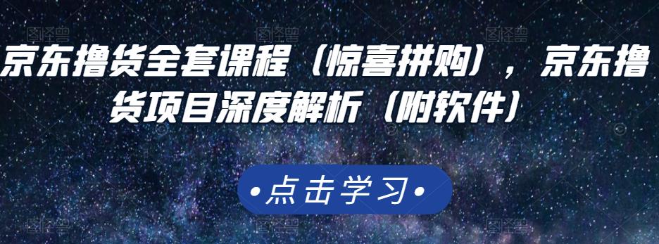 京东撸货全套课程（惊喜拼购），京东撸货项目深度解析（附软件）-学知网