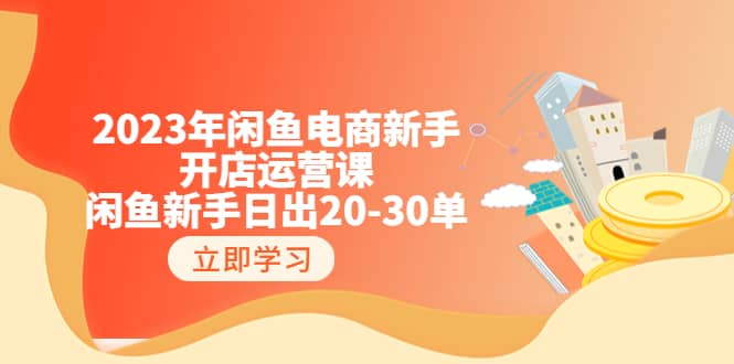 2023年闲鱼电商新手开店运营课：闲鱼新手日出20-30单（18节-实战干货）-学知网