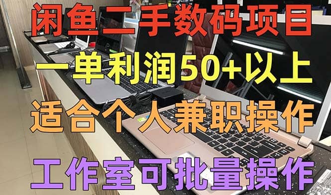 闲鱼二手数码项目，个人副业低保收入，工作室批量放大操作-学知网