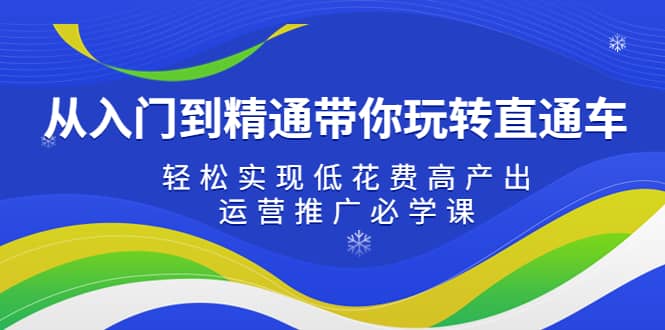 从入门到精通带你玩转直通车：轻松实现低花费高产出，35节运营推广必学课-学知网