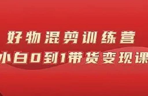 万三好物混剪训练营：小白0到1带货变现课-学知网