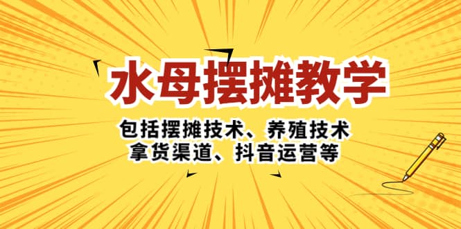 水母·摆摊教学，包括摆摊技术、养殖技术、拿货渠道、抖音运营等-学知网