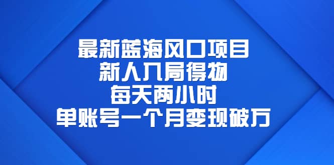 最新蓝海风口项目，新人入局得物，每天两小时，单账号一个月变现破万-学知网