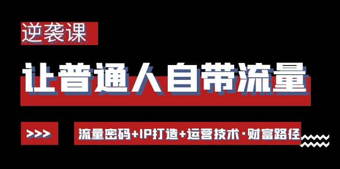 让普通人自带流量的逆袭课：流量密码+IP打造+运营技术·财富路径-学知网