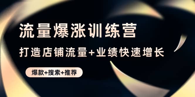 流量爆涨训练营：打造店铺流量+业绩快速增长 (爆款+搜索+推荐)-学知网