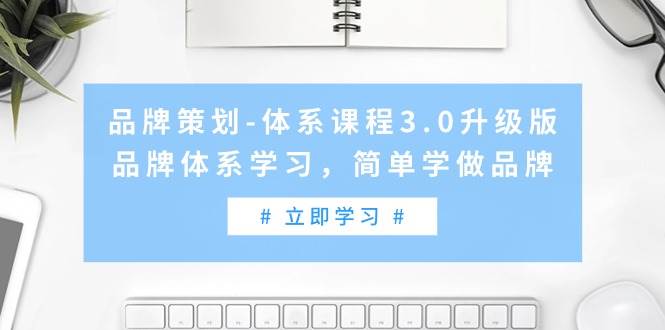 品牌策划-体系课程3.0升级版，品牌体系学习，简单学做品牌（高清无水印）-学知网