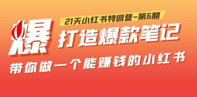 21天小红书特训营-第6期，打造爆款笔记，带你做一个能赚钱的小红书-学知网