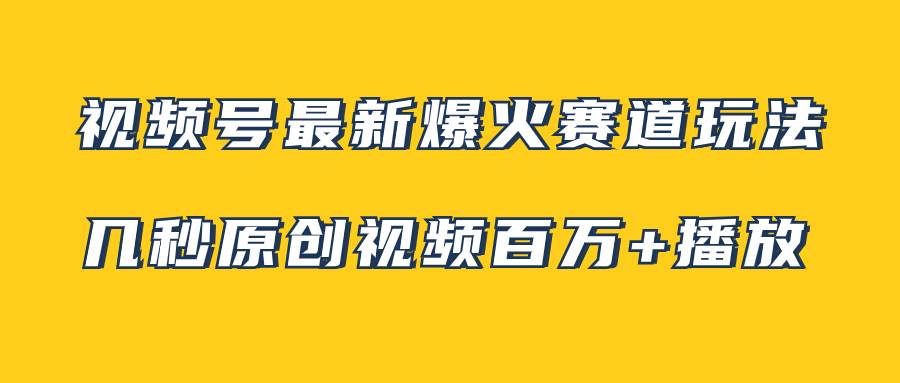 视频号最新爆火赛道玩法，几秒视频可达百万播放，小白即可操作（附素材）-学知网