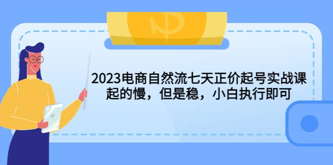 2023电商自然流七天正价起号实战课：起的慢，但是稳，小白执行即可-学知网