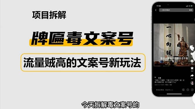 2023抖音快手毒文案新玩法，牌匾文案号，起号快易变现-学知网