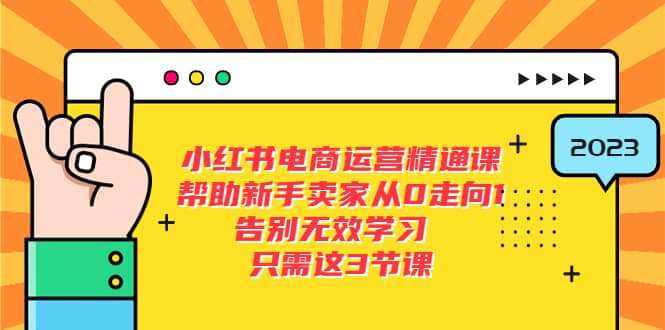 小红书电商·运营精通课，帮助新手卖家从0走向1 告别无效学习（7节视频课）-学知网