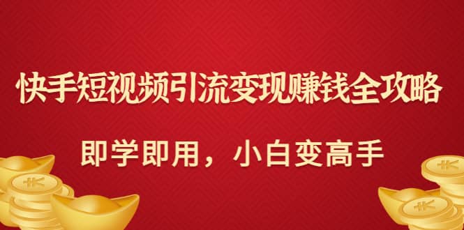 快手短视频引流变现赚钱全攻略：即学即用，小白变高手（价值980元）-学知网