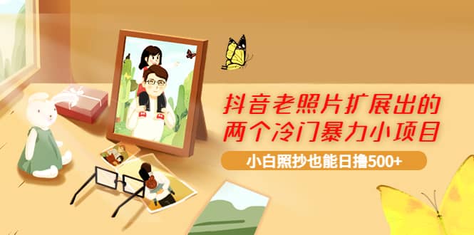 抖音老照片扩展出的两个冷门暴力小项目，小白照抄也能日撸500+-学知网